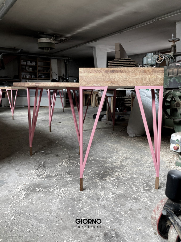 neo-postmodern-Antique-pink-table-legs-metal-Sandiwichi-Series-GIORNO-furniture