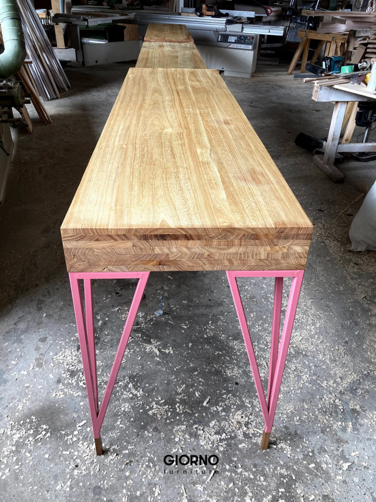 neo-postmodern-blue-bell-tree-Old-pink-table-legs-Sandiwichi-Series-GIORNO-furniture